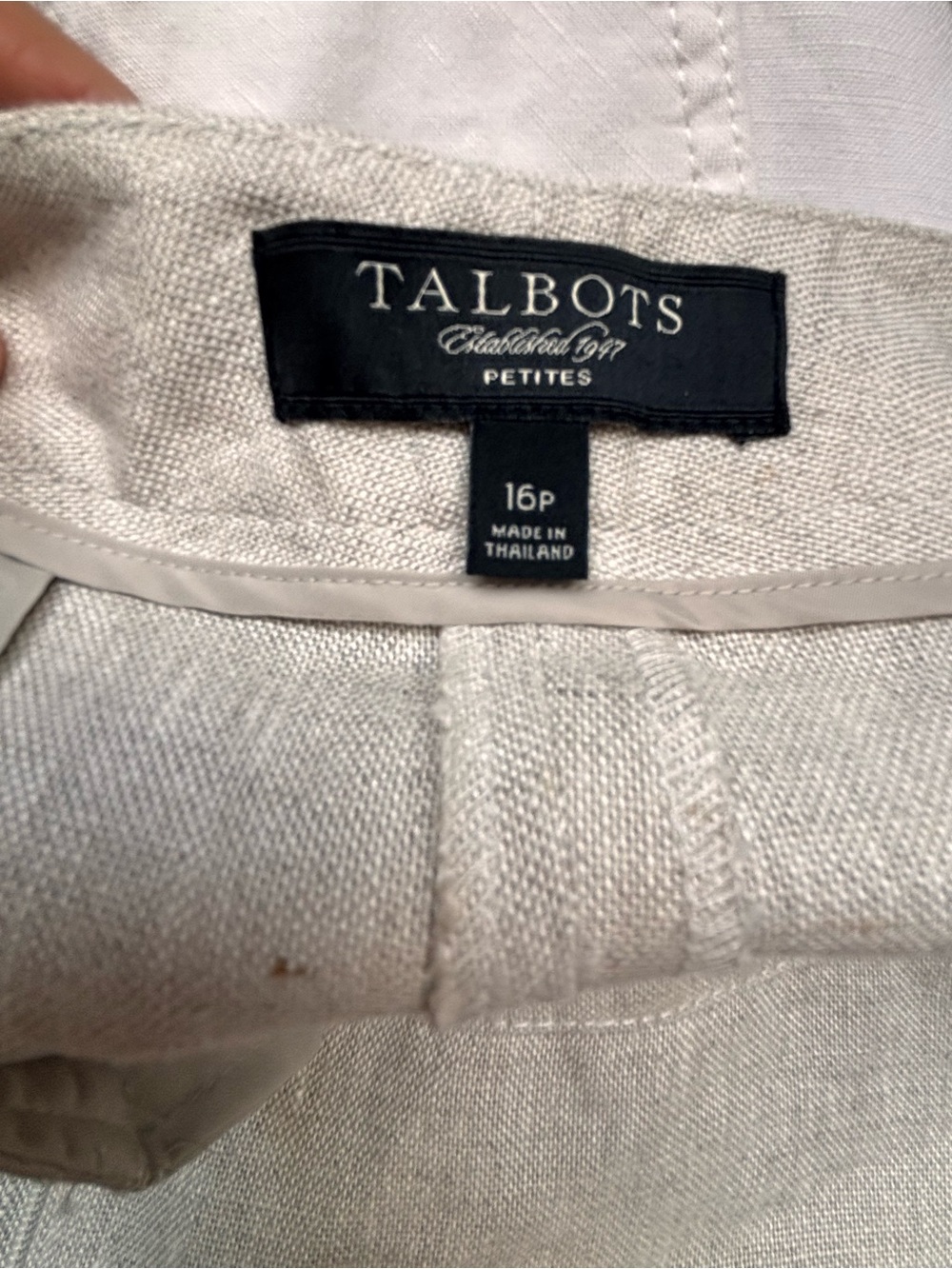 Talbots Petite Knit Blazer in Light Cream